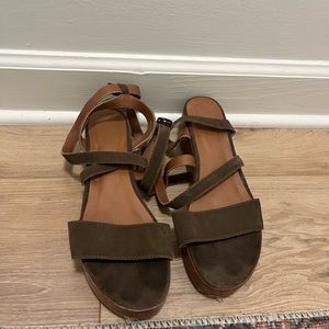 ABLE suede platform sandals